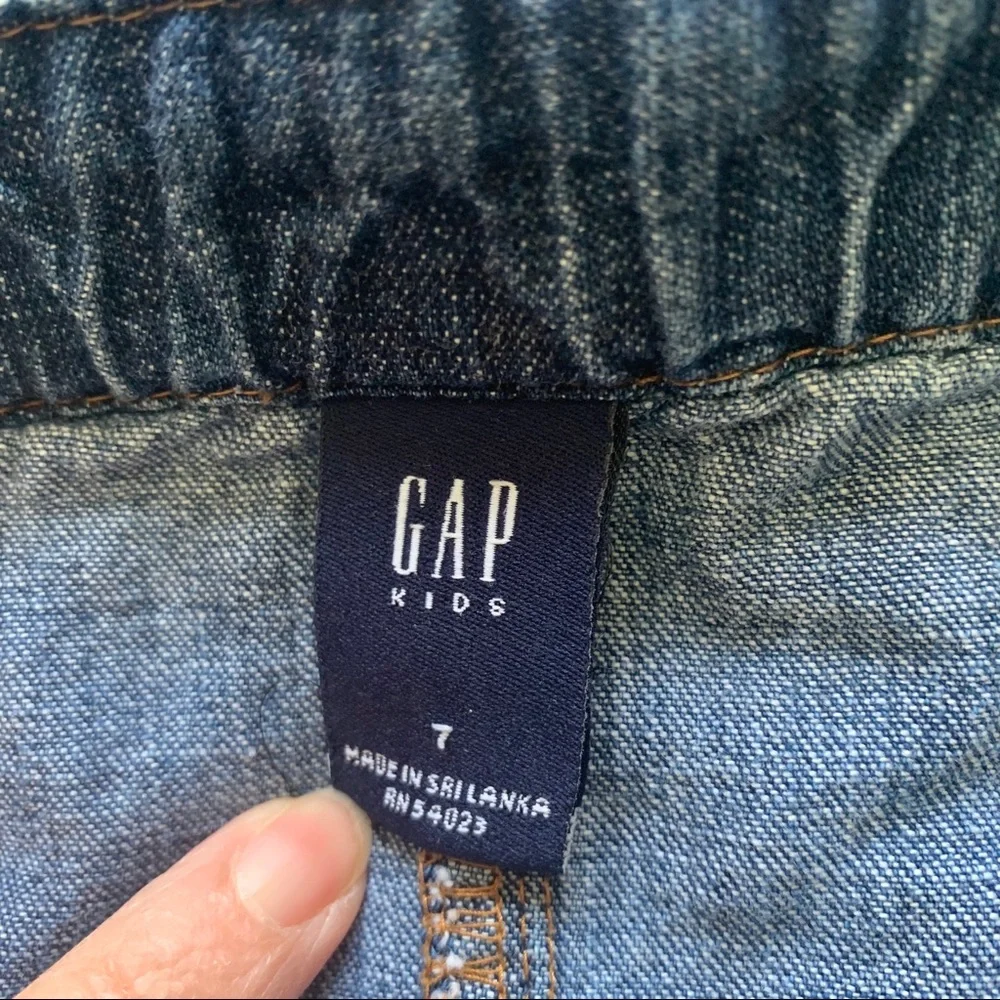 Gap Kids Denim Snap Front Denim Skirt, Size 7